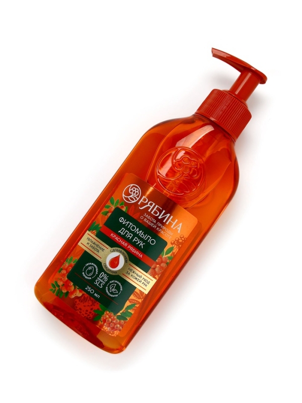 Мыло жидкое для рук, увлажнение и забота, аромат рябины, 250 мл, Рябина Мыло жидкое для рук, увлажнение и забота, аромат рябины, 250 мл, Рябина