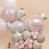 Воздушный шар фольгированный 28" &laquo;Лебедь&raquo;