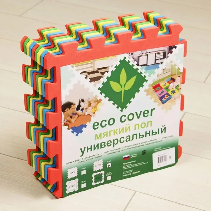 Мягкий коврик - пазл &laquo;Животные&raquo;, 9 деталей, универсальный