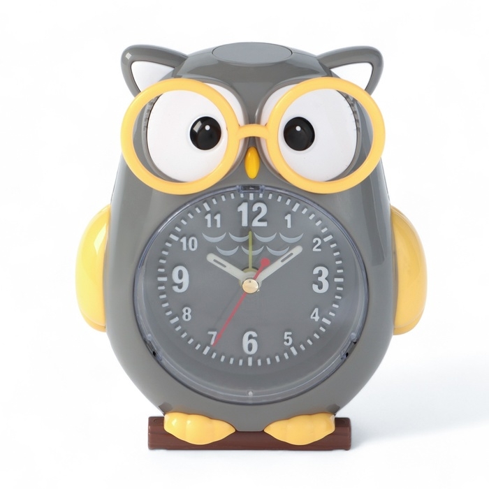 Часы - будильник настольные Часы - будильник настольные "Сова", дискретный ход, циферблат d-7.5 см, 13 х 11 см, 2AА