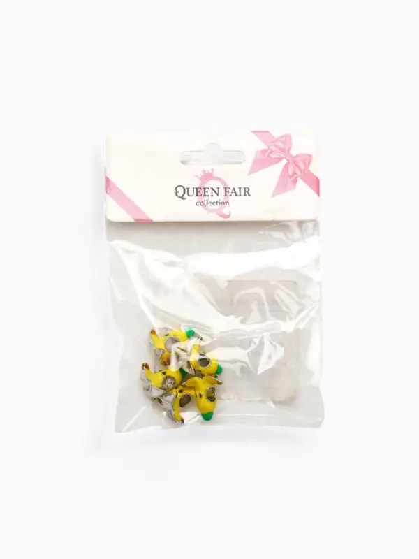 Шарм &laquo;Банан&raquo;, жёлто-зелёный в чернёном серебре