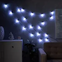 Умная гирлянда &laquo;Нить&raquo; 6 м с насадками &laquo;Лампочки&raquo;, IP20, тёмная нить, 20 LED, свечение RGB, USB