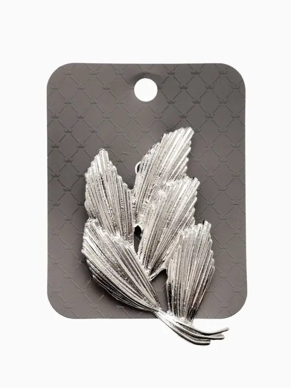 Брошь  Брошь "Колоски", цвет серебро