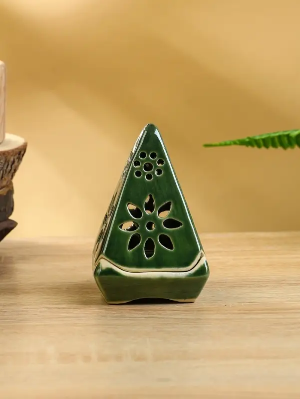 Подсвечник &laquo;Пирамидка&raquo;, 8&times;8&times;12 см, керамика, МИКС