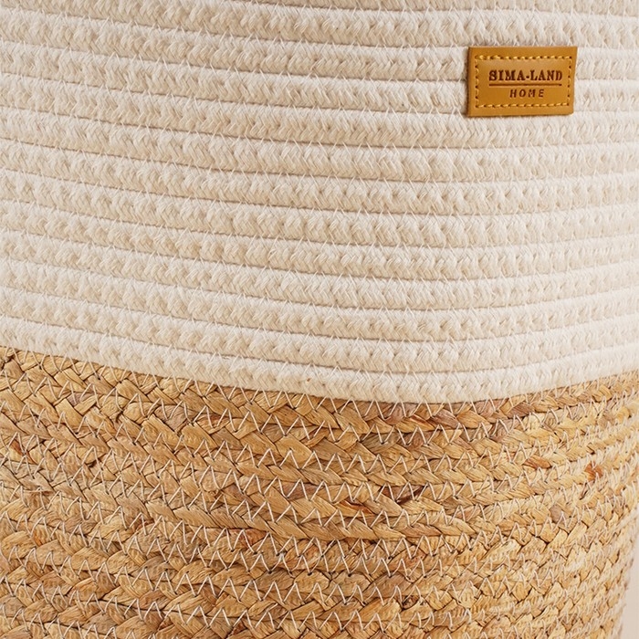 Корзина для белья плетеная круглая SL Home Orden, 35×40 см, хлопок, гиацинт Корзина для белья плетеная круглая SL Home Orden, 35×40 см, хлопок, гиацинт