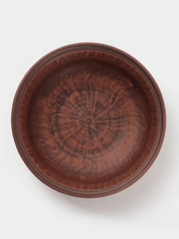 Тарелка глубокая &laquo;Ангоб&raquo;, 700 мл, 18&times;6 см, красная глина