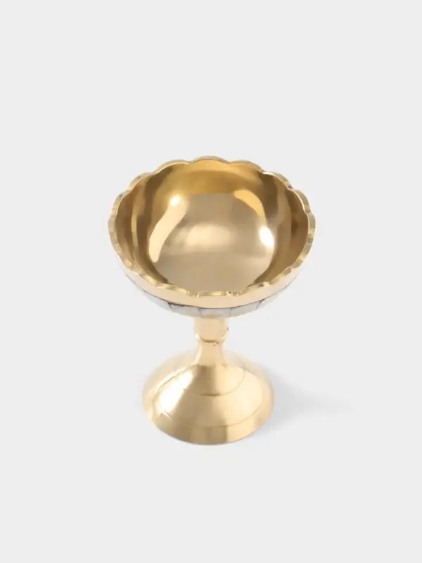 Креманка с ложечкой &laquo;Айс&raquo;, 9.5 см, латунь