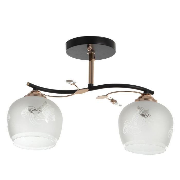 Люстра 2010/2 E27 60Вт черный+золото 37х13х25 см BayerLux