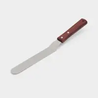 Кондитерская лопатка - палетка, изогнутая, 31.5 см, рабочая часть 19.5 см, для блинов, коричневая