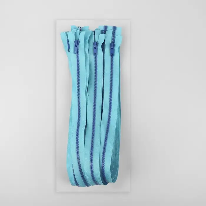 Молния «Трактор», №5, разъёмная, замок автомат, 70 см, голубая Молния «Трактор», №5, разъёмная, замок автомат, 70 см, голубая