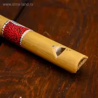 Сувенирный музыкальный инструмент "Свисток с узорами" 15х1х1 см МИКС