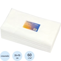 Салфетка спанлейс 35x70 см, белый, пл.60, тиснение, 50шт/уп, 10258(0131)