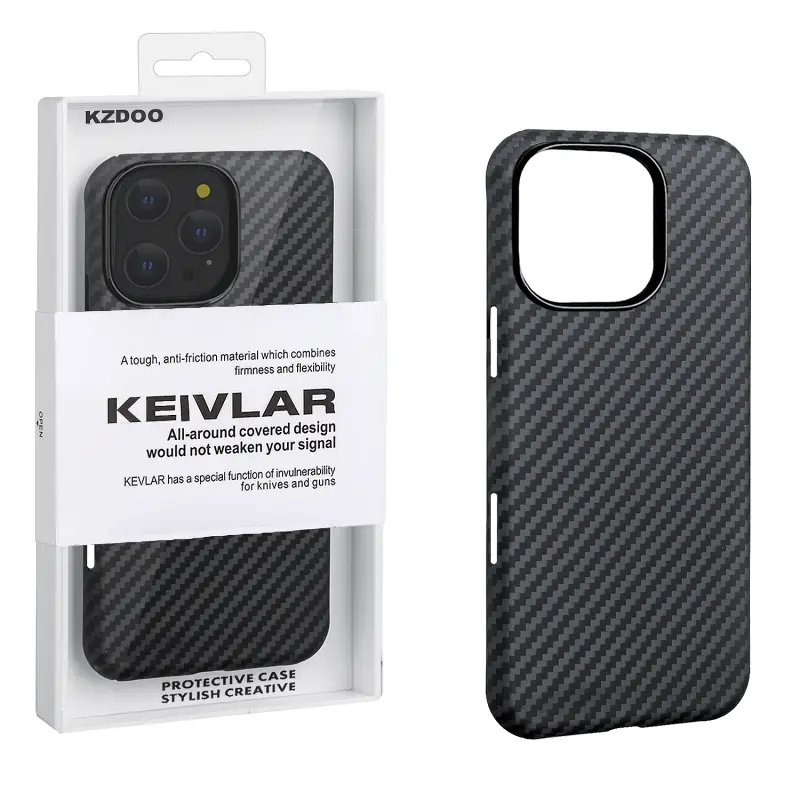 Чехол iPh 16 Pro Kevlar Black K-DOO
