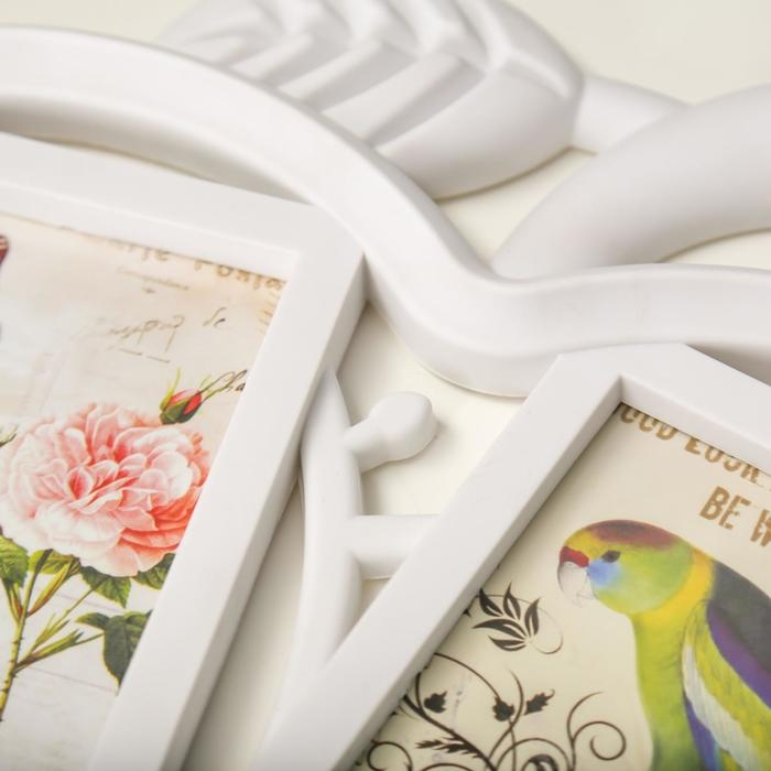 Фоторамка на 2 фото 10х15 см "Яблочко" белая 28,6х8,6х2 см