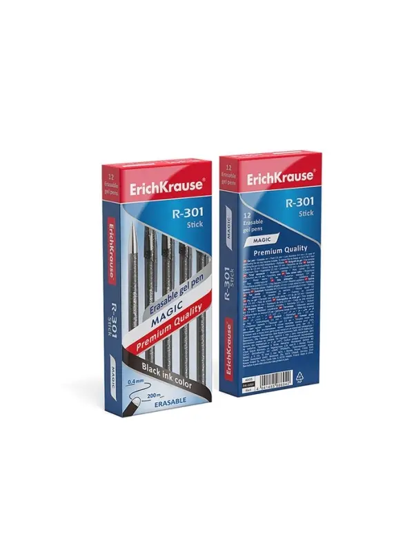 Ручка гелевая стираемая ErichKrause R-301 Magic Gel, узел 0.5 мм, чернила чёрные, длина письма 200 м, цена за 1 шт. Ручка гелевая стираемая ErichKrause R-301 Magic Gel, узел 0.5 мм, чернила чёрные, длина письма 200 м, цена за 1 шт.