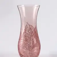 Ваза «Тодес» волна, h=26 см, стекло, светло-розовая Ваза «Тодес» волна, h=26 см, стекло, светло-розовая