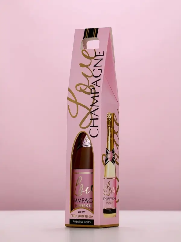 Гель для душа во флаконе шампанское Love Champagne, 250 мл, Чистое счастье