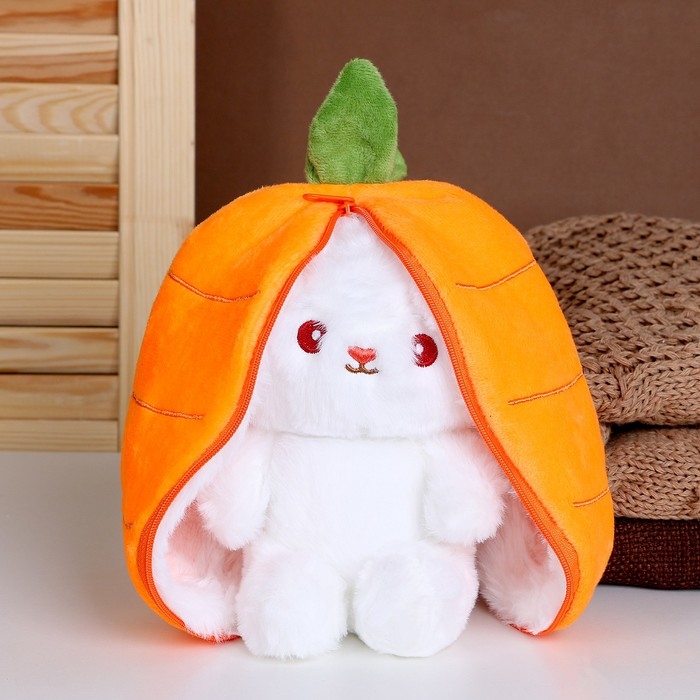 Мягкая игрушка «Зайка-морковка», 20 см Мягкая игрушка «Зайка-морковка», 20 см