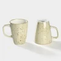Кружки Magistro Mediterana, набор 2 шт.: 320 мл, фарфор, бежевые