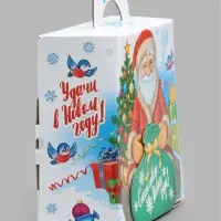 Подарочная коробка новогодняя &laquo;Мешок подарков&raquo; 250&times;240&times;83, для сладких подарков