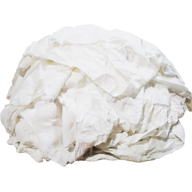 Ветошь лоскут вафельного полотна отбеленный, 10кг/уп_СПБ