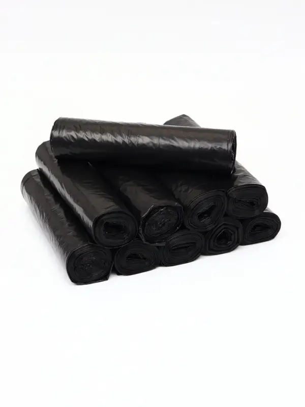 Мешки для мусора 240 л , ПВД, 40 мкм, 100 шт в рул, 86х120 см, цвет черный