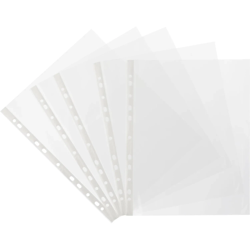 Файл-вкладыш А4, 40мкм, Attache, с перфорацией, гладкий 100 шт/уп