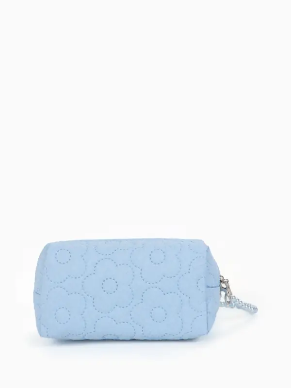 Косметичка дор Цветок 17*6*9, отд на молнии, голубой