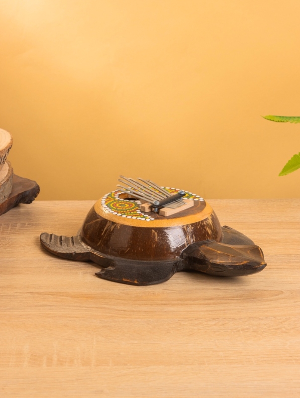 Сувенирный музыкальный инструмент Калимба «Черепаха», 18×24×6 см, албезия, кокос Сувенирный музыкальный инструмент Калимба «Черепаха», 18×24×6 см, албезия, кокос