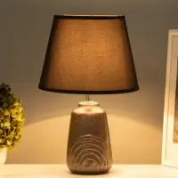 Лампа настольная RISALUX &laquo;Клаудия&raquo;, Е14, 15 Вт, коричнево-чёрная, 23&times;23&times;34 см