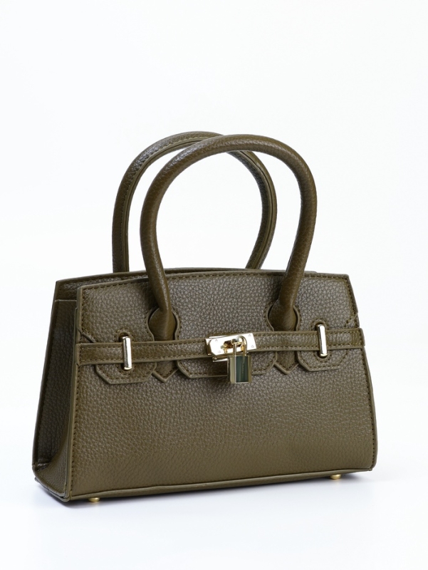 Сумка женская, 23*8*15, длин. ремень, отд. на молнии, зеленый