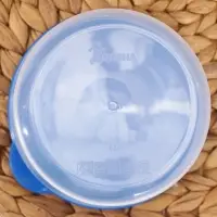 Набор контейнеров пищевых круглых Доляна, 3 шт: 150 мл, 300 мл, 500 мл, прозрачные, крышка синяя