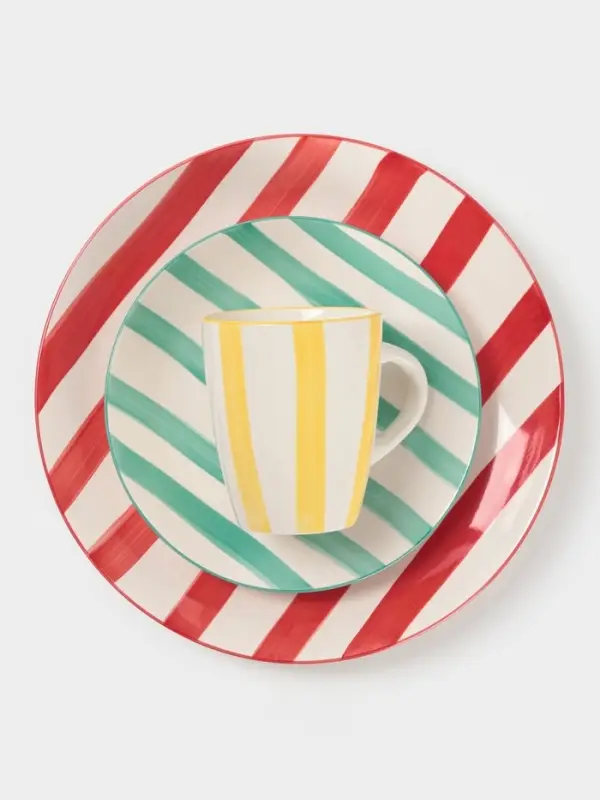 Тарелка глубокая Доляна &laquo;Райе&raquo;, 600 мл, d=21 см, керамика, бирюзовая