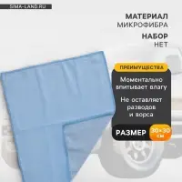 Салфетка микрофибра Grand Caratt универсальная 30&times;30 см, 200 г/м&sup2; МИКС