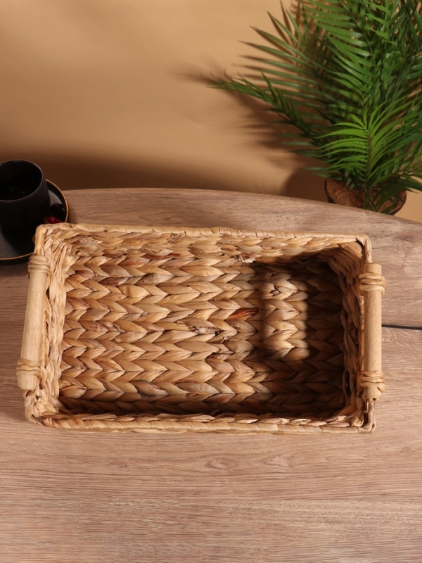 Корзина плетеная 35x20x15 см, водный гиацинт