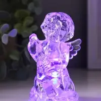 Фигура светодиодная &laquo;Ангел с арфой&raquo;, 9&times;4.5 см, от батареек 3хAG10, RGB