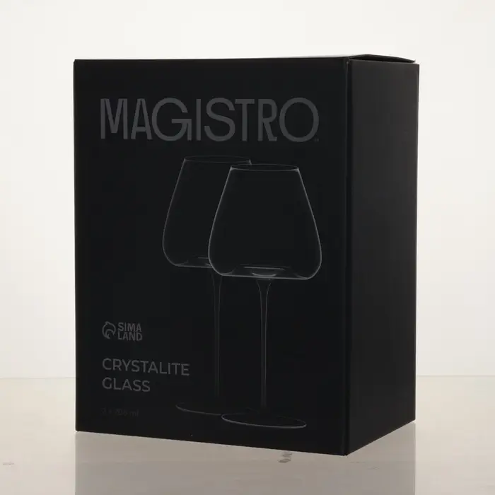 Бокалы для вина Magistro &laquo;Амьен&raquo;, 700 мл, h=25 см, набор 2 шт., стекло, прозрачные