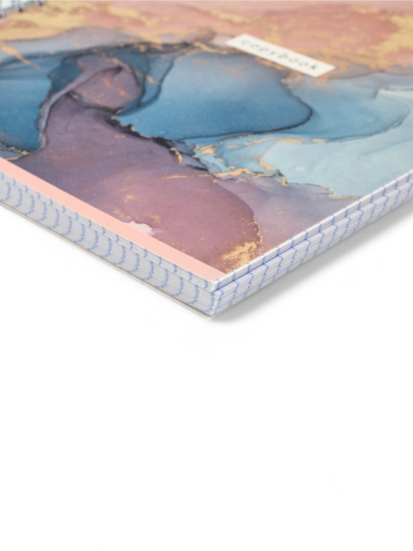 Тетрадь А5, 96 листов на спирали &laquo;Мрамор с золотой текстурой&raquo; уф лак