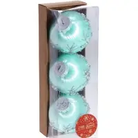 Ёлочные игрушки &laquo;Хайдвин&raquo;, шары новогодние, d=8 см, набор 3 шт., нежность, зелёный