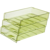 Лоток горизонтальный Attache Bright Colours решетчатый прозрачный зеленый