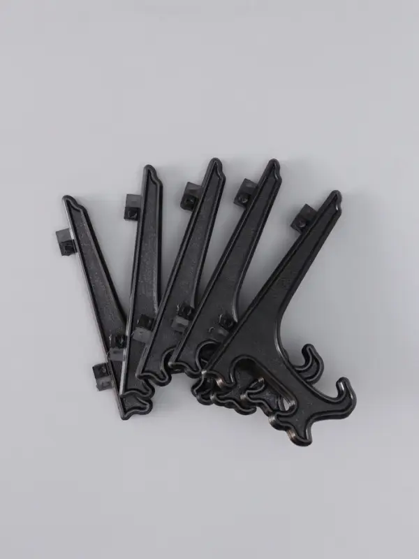 Подставка для тарелки декоративной d=13-16 см, пластик, 12.5 см, чёрная, набор 5 шт.