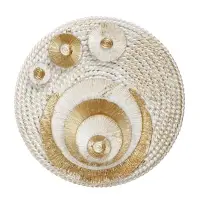 Держатель для штор CAPPIO KS038, d=11 см, белый с золотом, 2 шт.