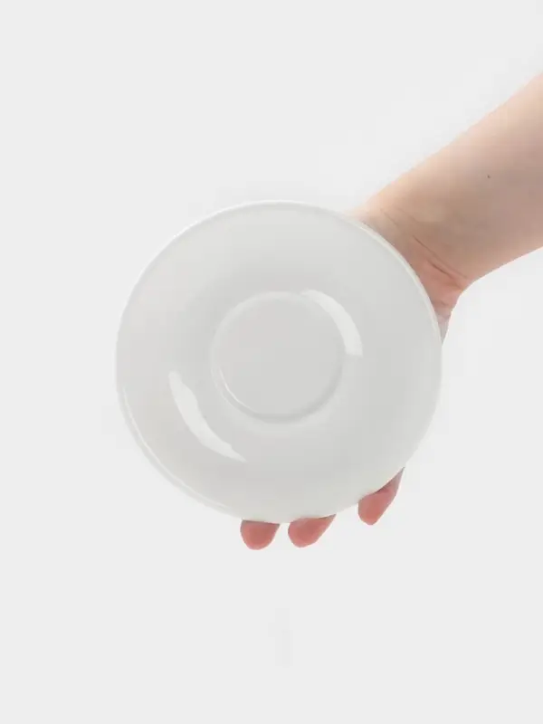 Блюдце Hanna Kn&ouml;vell, d=14.7 см, к чашке 250 мл штабелируемой, фарфор, белое