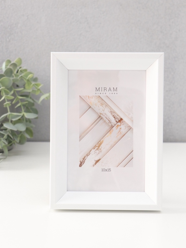 Фоторамка пластик Фоторамка пластик "МИРАМ" 10х15 см, белый