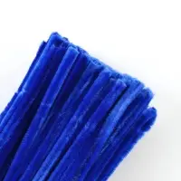 Синельная проволока 100 штук, 30&times;0.8 см, синяя