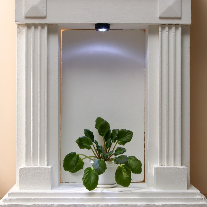 Ночник-пушлайт "Квадрат" 4хLED, 3ААА черный 6,5х6,5х2,5 см RISALUX