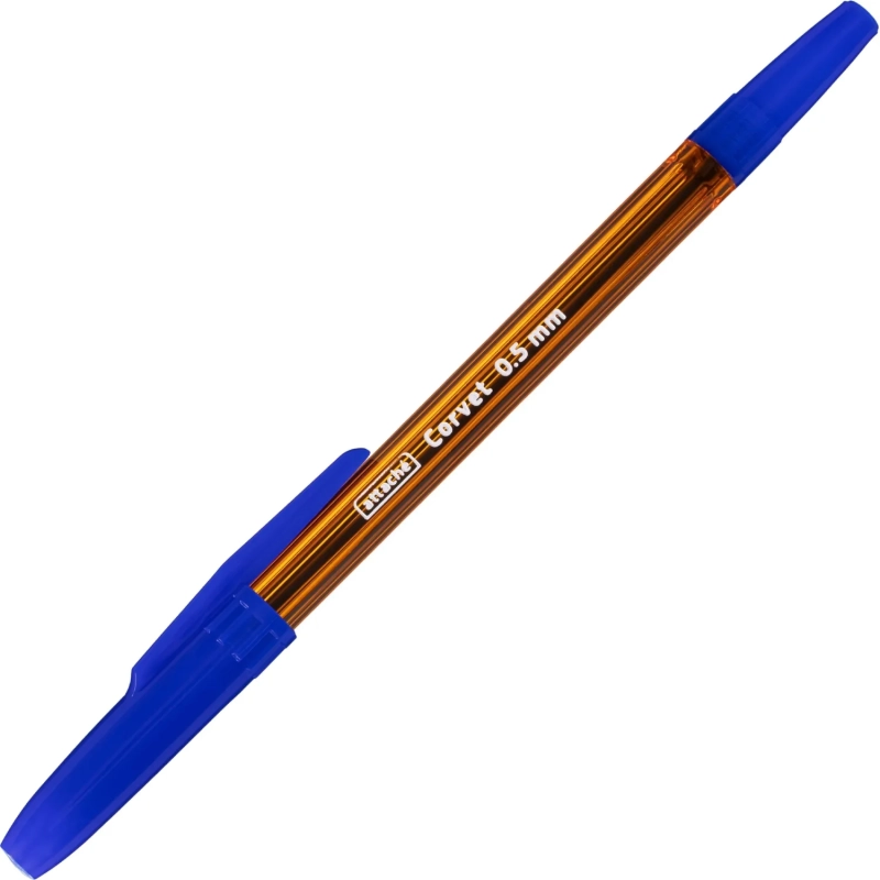 Ручка шариковая неавтомат. Attache Corvet масл,син,0,5мм,оранж.Россия