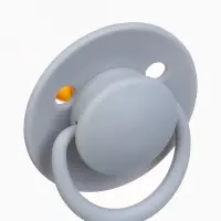 Соски-пустышки, от 6 мес., латекс, классические, в контейнере, набор из 2 шт., серый/серо-синий, M&B