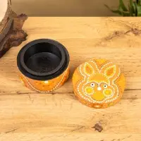 Шкатулка "Кролик" дерево 12х12х7 см