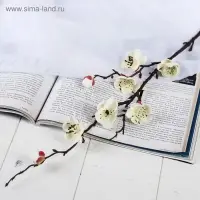 Цветы искусственные &laquo;Веточка сакуры&raquo;, 2.5&times;42 см, белые